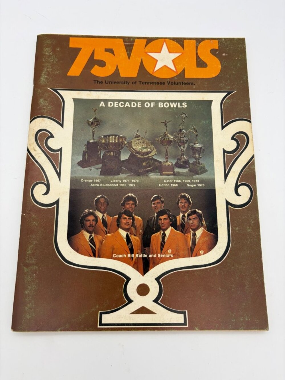 1975 Tennessee Volunteers Football Guide Bill Battle Stanley Morgan Vols Vintage